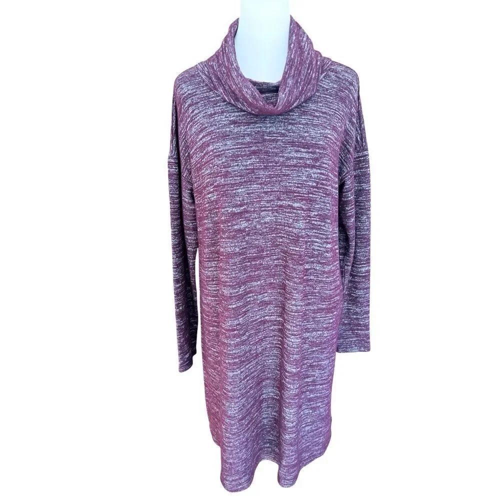 GAP swing style relaxed fit space dye turtleneck knit dress size Medium.